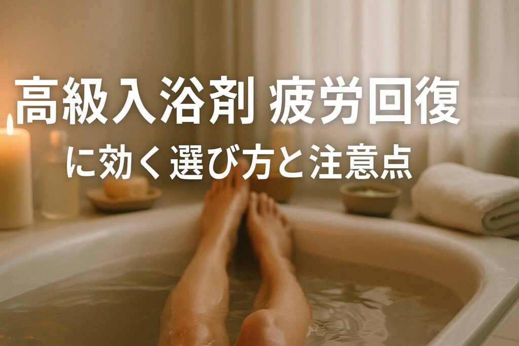 高級入浴剤 疲労回復に効く選び方と注意点
